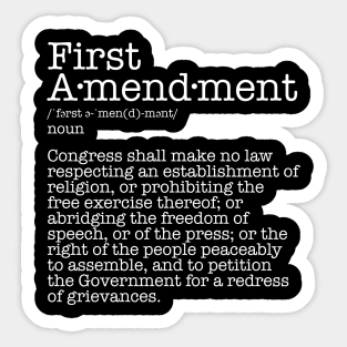 First Amendment Sticker